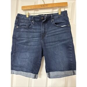 Universal Thread Bermuda Denim Shorts Cuffed Blue Size 12|31R